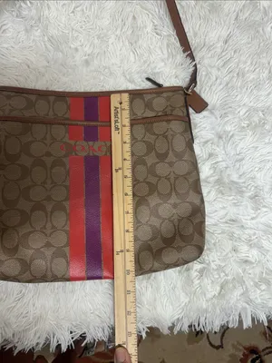 Coach Varsity Stripe Large File Rowan Crossbody Bag Purse thumbnail 6