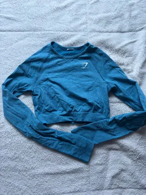 Blue Gymshark Long Sleeve Top thumbnail 2