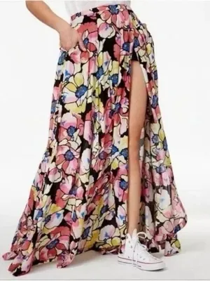 Free People Hot Tropics Floral Maxi Skirt thumbnail 11