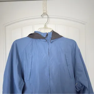 Reebok Large Blue Full Zip‎ Hooded Gorpcore Y2K Windbreaker Jacket Granola Girl thumbnail 3