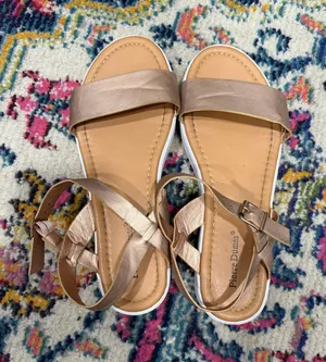 Rose Gold Pierre Dumas Espadrille Sandals thumbnail 1