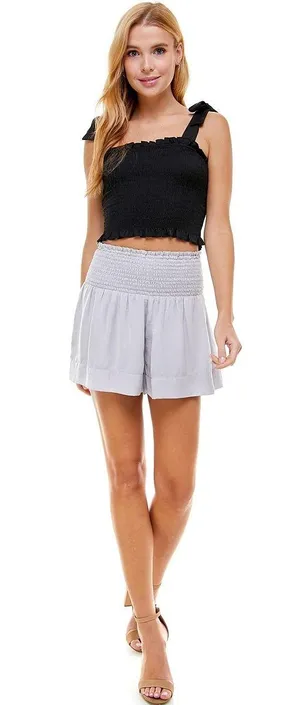 The Pants Store | NWOT | Elastic Shorts | S | Light Grey | CP8994 thumbnail 5