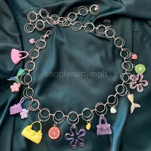 Y2K Harajuku Dopamine Dollcore Handmade Chain Belt, Fits 21-40 Inches, X7GA1417 thumbnail 1