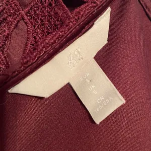 Burgundy Wine Lace Fit and Flare Dress. H&M size S thumbnail 5