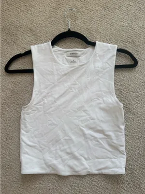Aritzia Babaton White Tank Top thumbnail 2