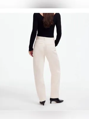 Madewell Jeans Womens Tapered Denim Trousers Vintage Ivory High Rise NWT thumbnail 3