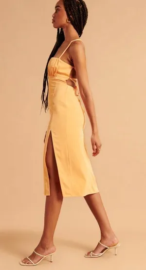Abercrombie Yellow Midi Dress thumbnail 5