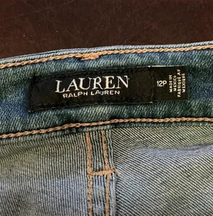 Lauren Ralph Lauren Jeans Womens 12P Petite Blue Med Wash Skinny Stretch Denim thumbnail 7