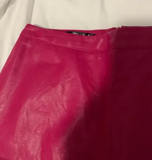 Say What? Hot Pink Leather Skirt thumbnail 5