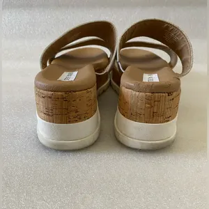 Steve Madden Thalia White Cork Wedge sandals size 9.5 thumbnail 5