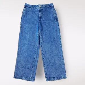 J.Crew 1996 High Waist Cropped Wide‎ Leg Lace Up Jeans Size 28 Coastal Sailor thumbnail 3