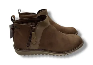 Skechers NWT Arch Fit Ankle Boots 7‎ Brown Mush Comfort Casual Zip thumbnail 1