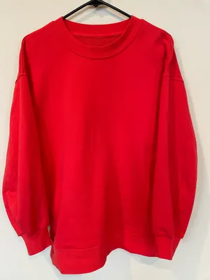 Lululemon Women’s Perfectly Oversized Crew Colour Carnation Red Size 4 thumbnail 1