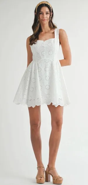 Nwt Mable Talore Lace Up Back Eyelet Dress thumbnail 1