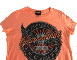 Harley-Davidson GRACELAND King Of Rock Roll 3D Tee T-Shirt Sz. JR-L Motorcyle thumbnail 3