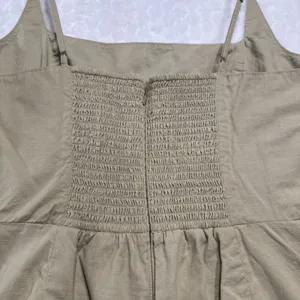 Abercrombie & Fitch Wrap Mini Dress Greenish Tan Womens XL Tall Summer Beach thumbnail 3