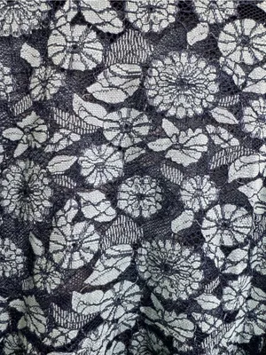 NWOT Dolan Anthropologie Blue Floral Lace Peplum Puff Sleeve Blouse thumbnail 4