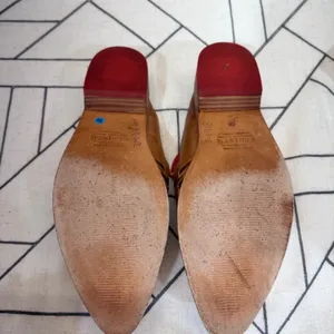 Bed Stu Mules 38 Tan Woven Leather Pointed Toe‎ Slides Low Heel thumbnail 8