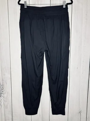 CRZ YOGA Womens Black Lightweight On-The-Go Jogger Pants Drawstring Size L (12) thumbnail 5