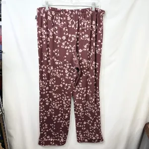 Vince Camuto XL Pajama Set Burgundy Floral Long Sleeve‎ Pants Feminine 651 thumbnail 9