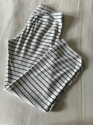 Lake Pima Cotton Stripe Pajama Pants, Medium White thumbnail 3