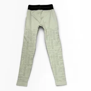 Gymshark Sage Green‎ All Over Logo Print Low Rise 24" Seamless Leggings Small thumbnail 2