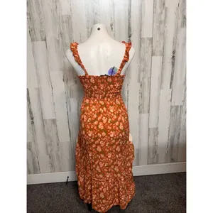Coco & Sky Floral Smocked Maxi Dress – Ruffle Straps, Tiered Skirt, Boho Cottage thumbnail 5