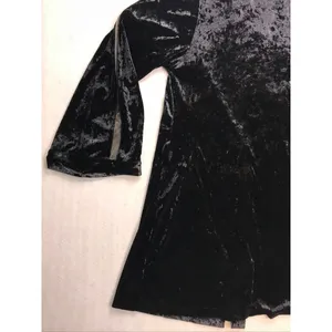 Savage X Fenty Womens Black Crushed Velvet Robe‎ Sheer Mesh Trim MD/LG Kimono thumbnail 13
