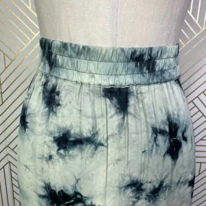 Zara The Batik Tie‎ Dye Midi Slip Skirt in Green Blue Size US XS thumbnail 5