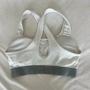 Under Armour Women's White and Gray Sports Bra thumbnail 2