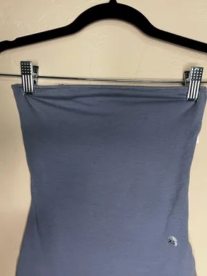 American Eagle NWT Blue Strapless Tube Top Thong Bodysuit XS Y2K thumbnail 3