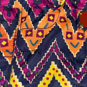 Marc By Marc Jacobs Multicolored Quilted Nylon Tote Bag Chevron Geometric Design thumbnail 5