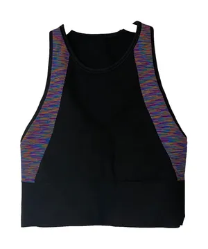 Lululemon‎ Love Revealed Bra Black Rainbow Seamless Racerback Size 6 thumbnail 1