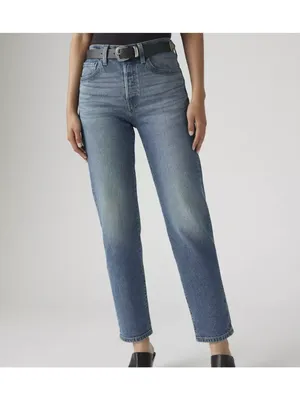New 26x26 Levi's 501 Original Cropped Jeans Eather Now Medium Wash thumbnail 5