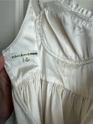For Love & Lemons x Nuuly Doris Mini Dress Small Sweetheart Corset Flare Ivory M thumbnail 6