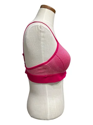•Women's Pink Ribbed Seamless Bralette thumbnail 4