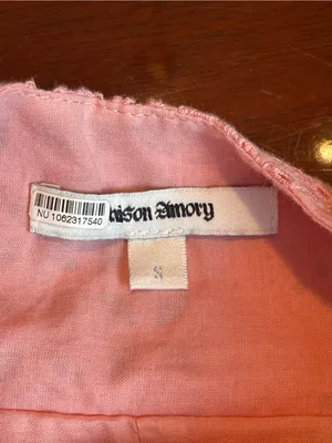 Maison Amory Maternity Sleeveless Eyelet Maxi Dress Pink Cotton Crocheted Sz S thumbnail 10
