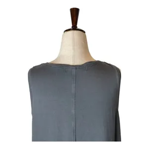 Flax Gray Jersey Knit V Neck Sleeveless Mini Tunic Dress‎ Size M thumbnail 4