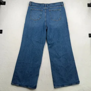 LOFT 14 The Wide Leg Jeans Blue High Rise Stretch 781787 Casual Minimalist thumbnail 10