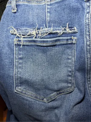 Risen Jeans High Rise Barrel Utility Denim Jogger 13x31 thumbnail 4