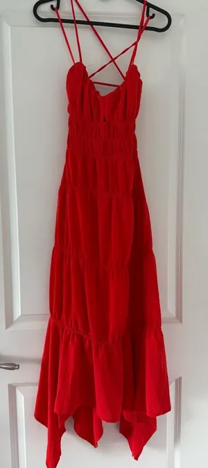 Dark Orange Sundress Red thumbnail 1