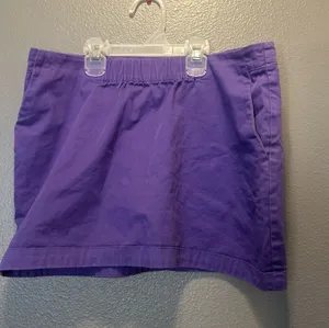 Copacabana Lefties Purple Chino Mini Skirt Small Cotton Side Pockets thumbnail 1