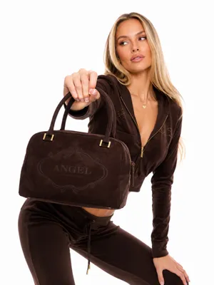 Victoria’s Secret Angel Y2K Chocolate Brown Top Handle Bowler Handbag thumbnail 1