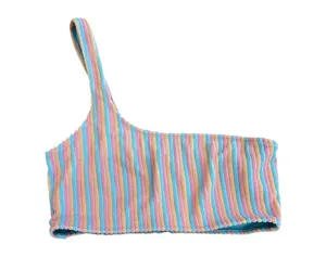 Triangl Melrose Terrycloth Sherbet Colorful Stripes One Shoulder Bikini XL thumbnail 2