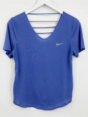 Purple Nike Dri Fit Short Sleeve Shirt Size Medium thumbnail 8