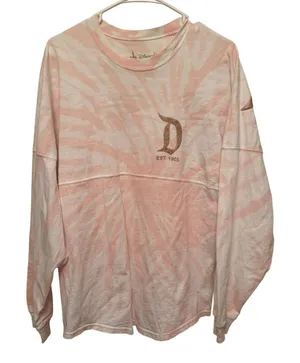 Disneyland Women's Disney Parks Rose Gold TieDye Long Sleeve Spirit Jersey Small thumbnail 1