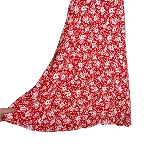 Lulu's Lean Close Floral Print Swing Dress Size XS Red Ivory White High Neck thumbnail 4