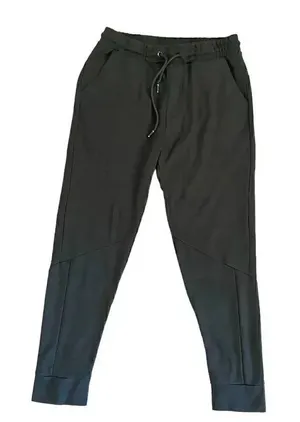 Zara Men Drawstring Green Jogger Track Athletic High Rise Pants SZ M #1283 thumbnail 1