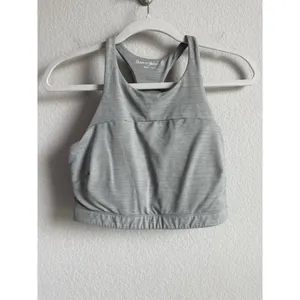 Outdoor Voices‎ Sports Bra Women's Size Medium Gray Tech Sweat Crop Athletic thumbnail 3