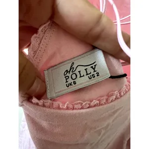 Oh Polly Navi Modal Lace-Trim Midaxi Dress in Soft Pink Size 2 New thumbnail 7